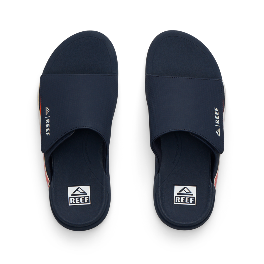 Cruiser Slide - Navy/White/Orange - Top View