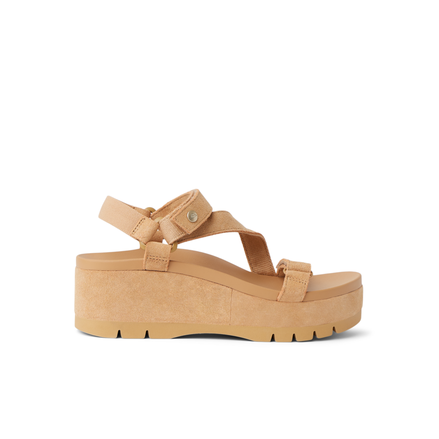 Vista Higher Luna - Tan Suede - Right Side View