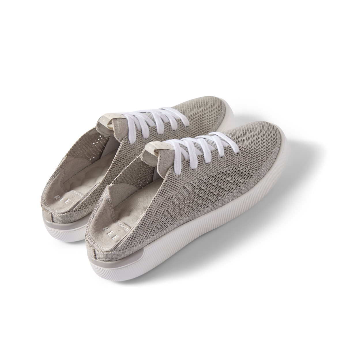 Reef Neptune adult women's gray sneakers facing left, lightweight, breathable mesh with soft cushioning and arch support.