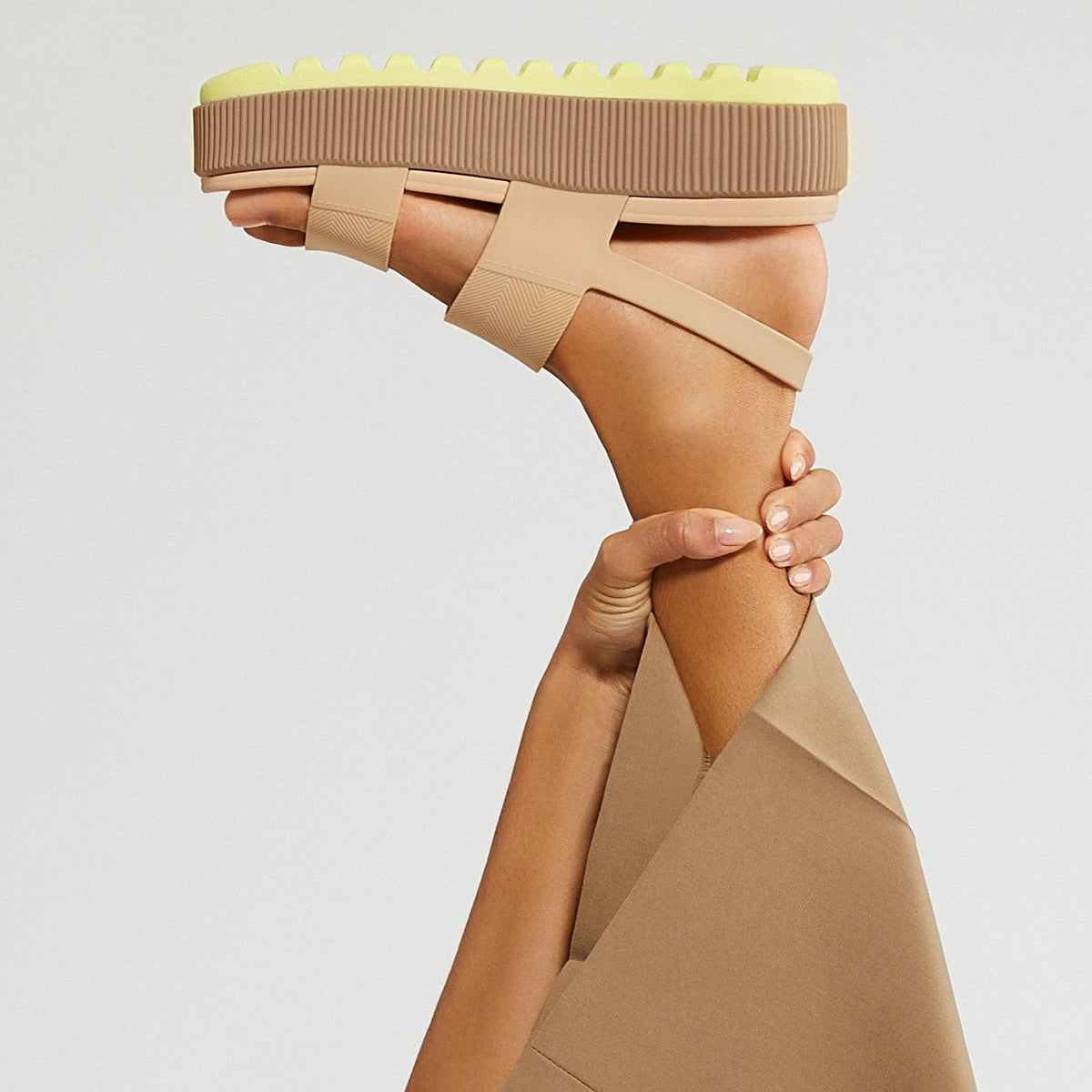 Water Vista Sandals in Higher Vintage Citron color