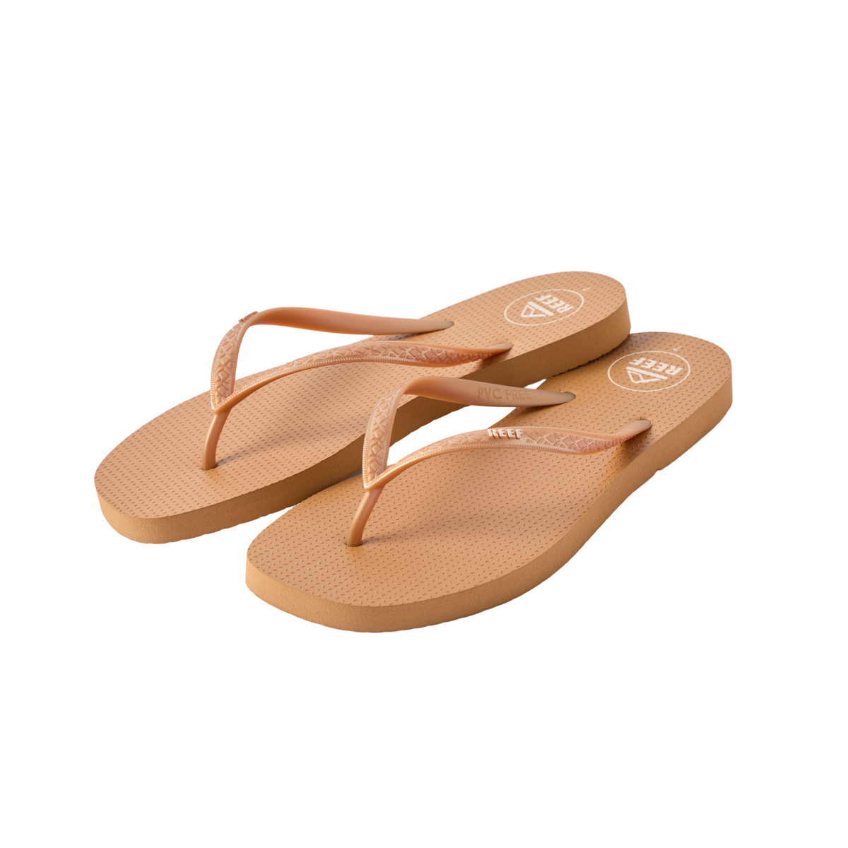 Seaside Square Toe women's flip flops facing left, featuring soft-rebound cushioning and anatomical arch support.