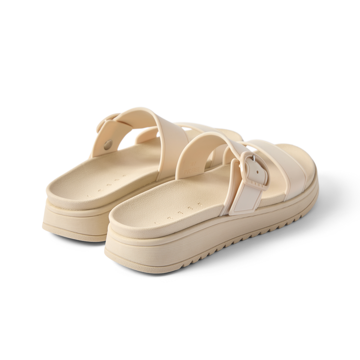 Vista Capri women's sandals facing left, showing cushioned footbed and adjustable strap for beach comfort.