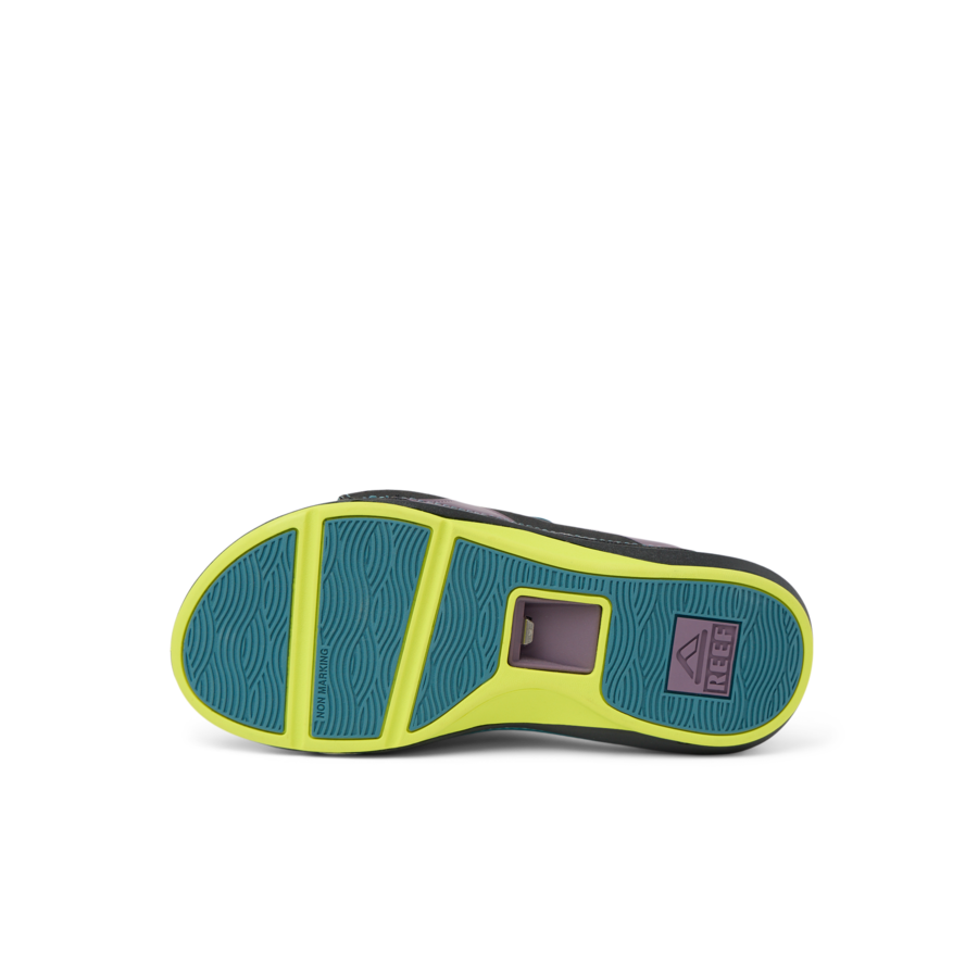 Cruiser Slide - Ocean/Lime/Purple - Underside View