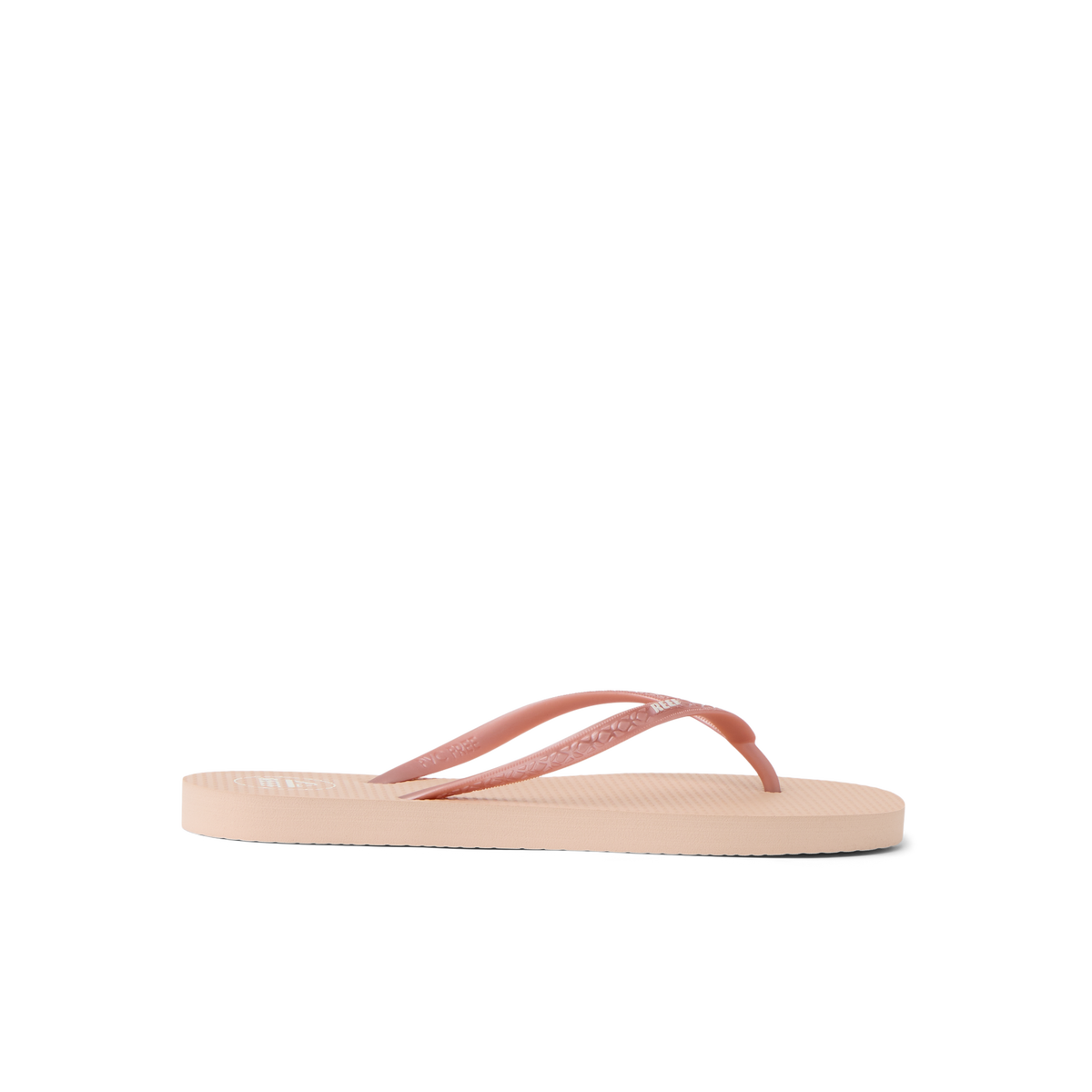 Seaside Square Toe women's sandal facing left, rose metallic straps, soft cushioning, and anatomical arch support.
