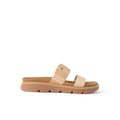 Vista Luxe Thea sandal facing right, featuring vegan leather straps and cushioned sole for beach-inspired all-day comfort.