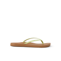 Cushion Slim women's flip flop facing right with lime sherbert straps and cushioned arch support for beach comfort