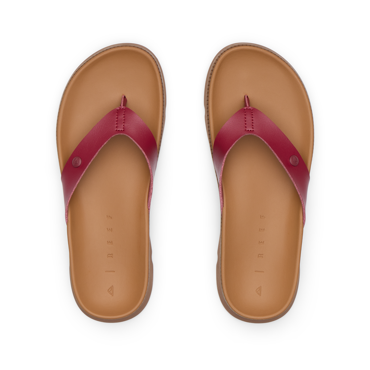 Vista Luxe Vivianahh women's sandals facing up, burgundy straps with soft cushioning and arch support for all-day comfort.