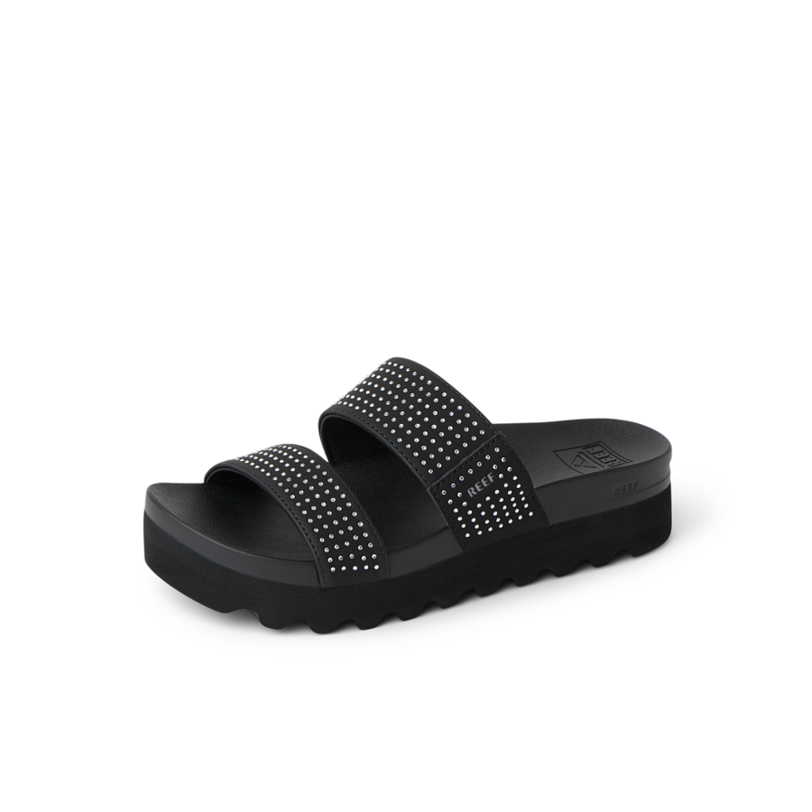 Cushion Vista Hi - Black Sparkle - Left Side View